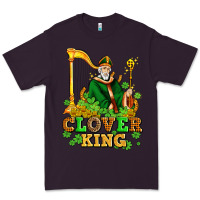 Plum st patricks clover king  with shamrocks Premium Tee - AdoDesignShop