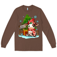 Chestnut merry christmas cow Long Sleeve Tee - MaliasSmallBusiness