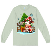 Matcha merry christmas cow Long Sleeve Tee - MaliasSmallBusiness