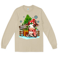Mushroom merry christmas cow Long Sleeve Tee - MaliasSmallBusiness