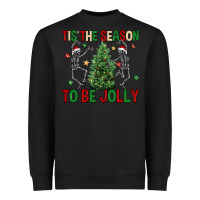 Black Tis' the season to be Jolly Heavyweight Sweatshirt - NancyCooperArtShop