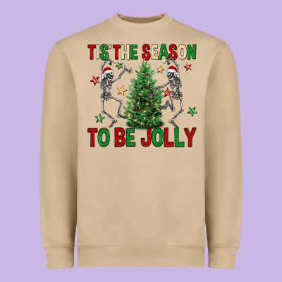 Tis' The Season To Be Jolly Heavyweight Sweatshirt Designed By Nancycooperartshop