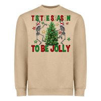 Mushroom Tis' the season to be Jolly Heavyweight Sweatshirt - NancyCooperArtShop