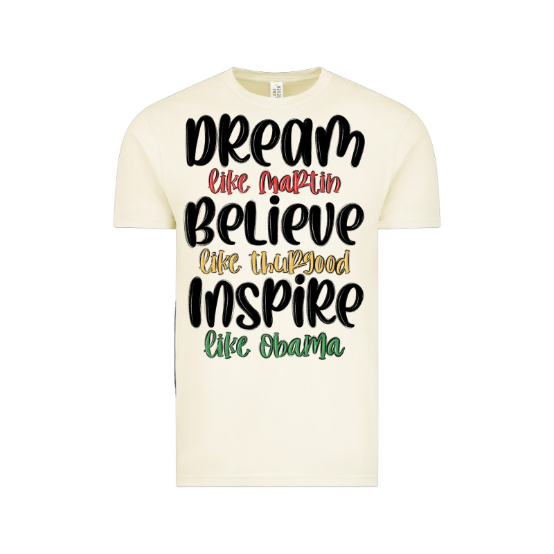 Dream Like Martin Believe Like Thurgood Inspire Li Vintage Tee by MaliasSmallBusiness | Teevron