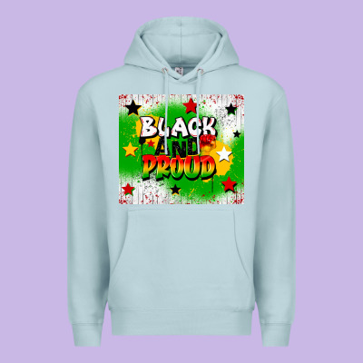Black And Proud Premium Hoodie Designed By Cowgirlartshop