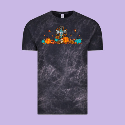 Thankful Cross Pumpkin Vintage Tee Designed By Jahusdesignshop