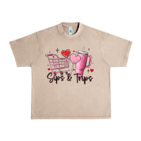 French Oak sips & trips target inspired stanley Urban Heavy Tee - MaliasSmallBusiness