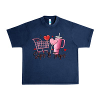 Navy sips & trips target inspired stanley Urban Heavy Tee - MaliasSmallBusiness