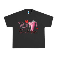 Pigment Black sips & trips target inspired stanley Urban Heavy Tee - MaliasSmallBusiness