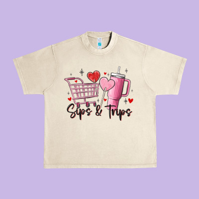 Sips & Trips Target Inspired Stanley Urban Heavy Tee Designed By Maliassmallbusiness