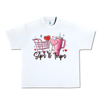White sips & trips target inspired stanley Urban Heavy Tee - MaliasSmallBusiness