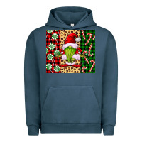 Pigment Midnight Navy green christmas gnome Urban Hoodie - FaDigitalArtStudio