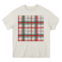 Cream christmas plaid seamless pattern Heavy Core Tee - BundleAndBundleShop