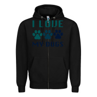 Black i love my dogs Zipper Hoodie - Bettercallsaul