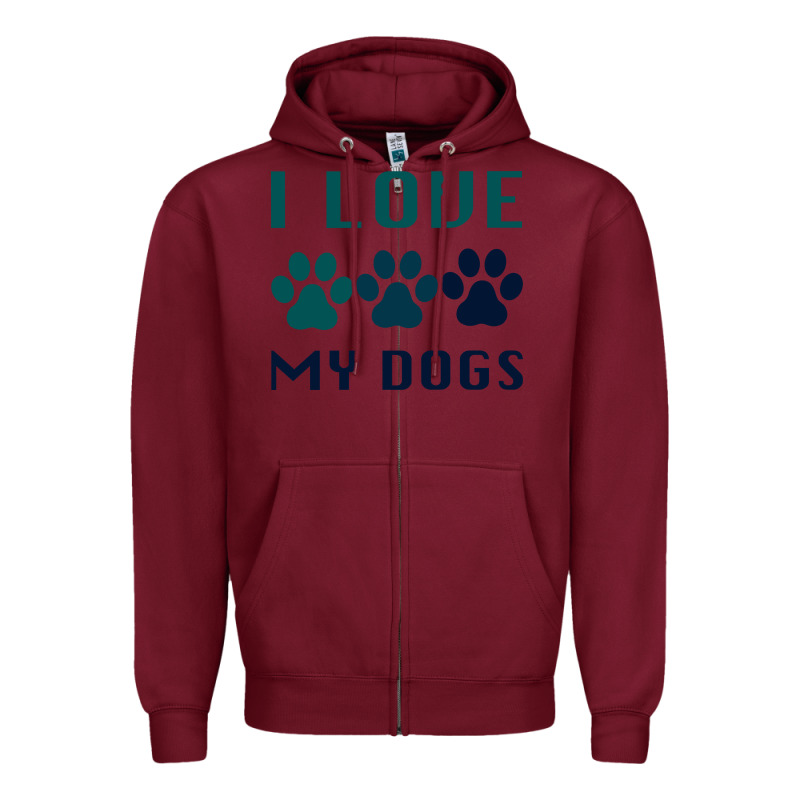 I Love My Dogs Zipper Hoodie by Bettercallsaul | Teevron