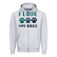 Heather Grey i love my dogs Zipper Hoodie - Bettercallsaul