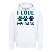 White i love my dogs Zipper Hoodie - Bettercallsaul