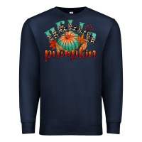 Navy hello pumpkin Premium Sweatshirt - CowGirlArtShop