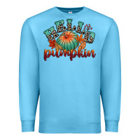 Ocean Blue hello pumpkin Premium Sweatshirt - CowGirlArtShop