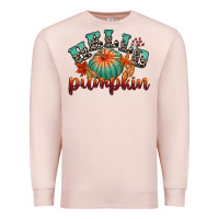 Pale Pink hello pumpkin Premium Sweatshirt - CowGirlArtShop