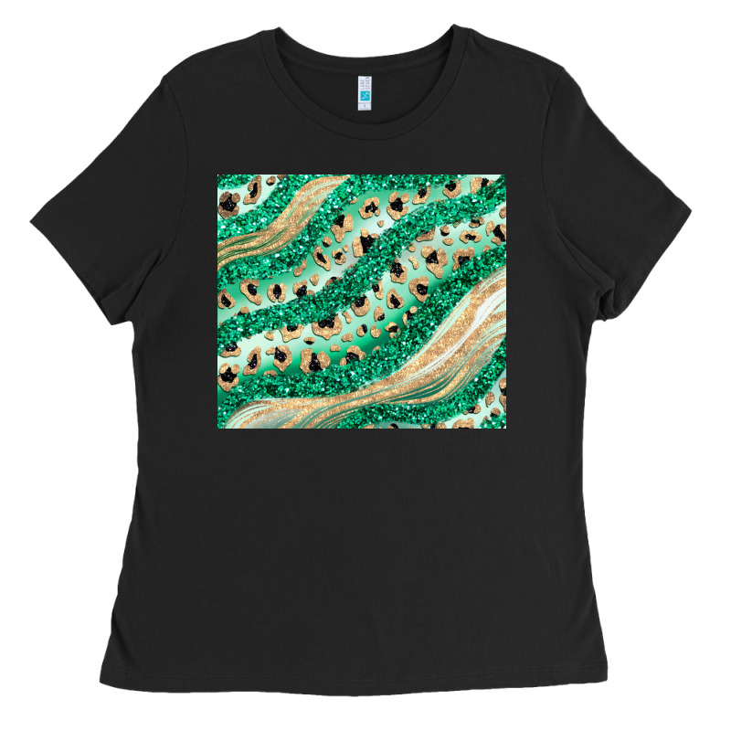 Green Glitter Ladies Tee by JahusDesignShop | Teevron