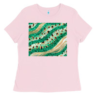 Bubblegum Pink green glitter Ladies Tee - JahusDesignShop