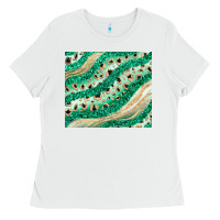 White green glitter Ladies Tee - JahusDesignShop