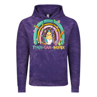 Cloud Purple teach love inspire rainbow Vintage Hoodie - MaliasSmallBusiness