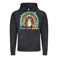 Vintage Black teach love inspire rainbow Vintage Hoodie - MaliasSmallBusiness