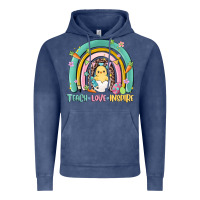 Vintage Denim teach love inspire rainbow Vintage Hoodie - MaliasSmallBusiness