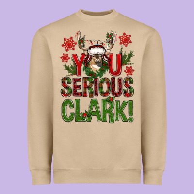 You Serious Clark Deer Heavyweight Sweatshirt Designed By Nancycooperartshop