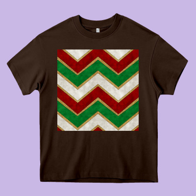 Christmas Stripes Seamless Pattern Heavy Core Tee Designed By Bundleandbundleshop