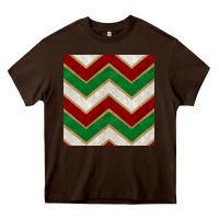 Chocolate Brown christmas stripes seamless pattern Heavy Core Tee - BundleAndBundleShop