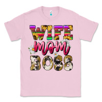 Bubblegum Pink wife mom boss daisy Classic Tee - NancyCooperArtShop