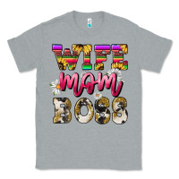 Heather Grey wife mom boss daisy Classic Tee - NancyCooperArtShop