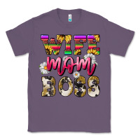 Lavender wife mom boss daisy Classic Tee - NancyCooperArtShop