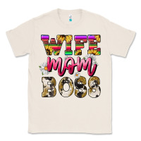 Natural wife mom boss daisy Classic Tee - NancyCooperArtShop