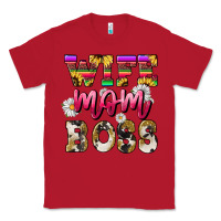 Red wife mom boss daisy Classic Tee - NancyCooperArtShop