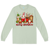 Matcha merry christmas gnomes coffee cups Long Sleeve Tee - MaliasSmallBusiness