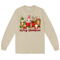 Mushroom merry christmas gnomes coffee cups Long Sleeve Tee - MaliasSmallBusiness