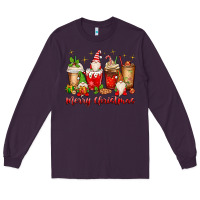 Plum merry christmas gnomes coffee cups Long Sleeve Tee - MaliasSmallBusiness