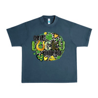 Midnight Navy one lucky mama Urban Heavy Tee - MaliasSmallBusiness