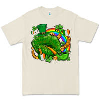 Bone st patricks lips with horseshoe rainbow and shamrocks Premium Tee - AdoDesignShop