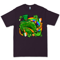 Plum st patricks lips with horseshoe rainbow and shamrocks Premium Tee - AdoDesignShop