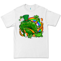 White st patricks lips with horseshoe rainbow and shamrocks Premium Tee - AdoDesignShop