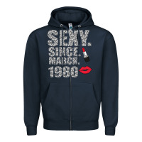 Navy Sexy Since March 1980 Zipper Hoodie - Bettercallsaul