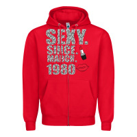 Red Sexy Since March 1980 Zipper Hoodie - Bettercallsaul
