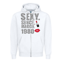 White Sexy Since March 1980 Zipper Hoodie - Bettercallsaul