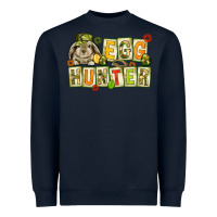 Navy Egg hunter with camouflage plate letters Heavyweight Sweatshirt - NancyCooperArtShop