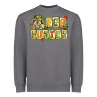 Egg Hunter With Camouflage Plate Letters Heavyweight Sweatshirt | Teevron